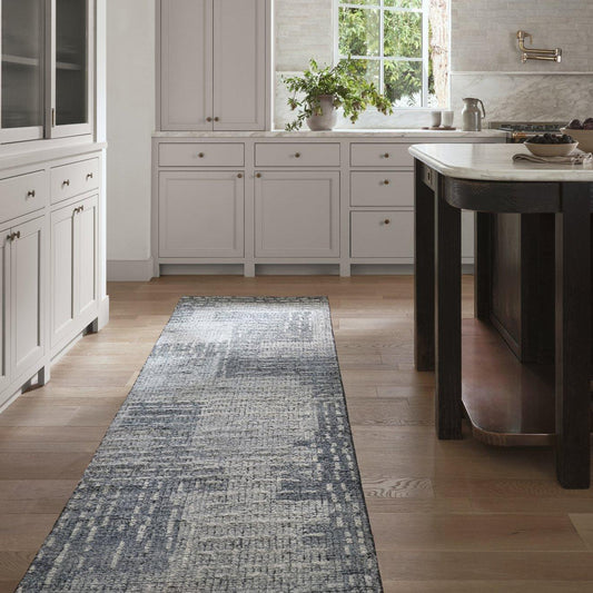 Gwyneth Hand Knotted Rug in Denim/Sky