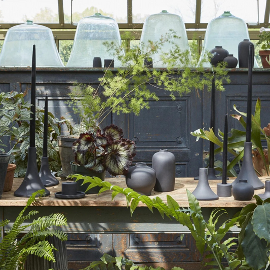 Ceramic Blossom Vase, Smoke