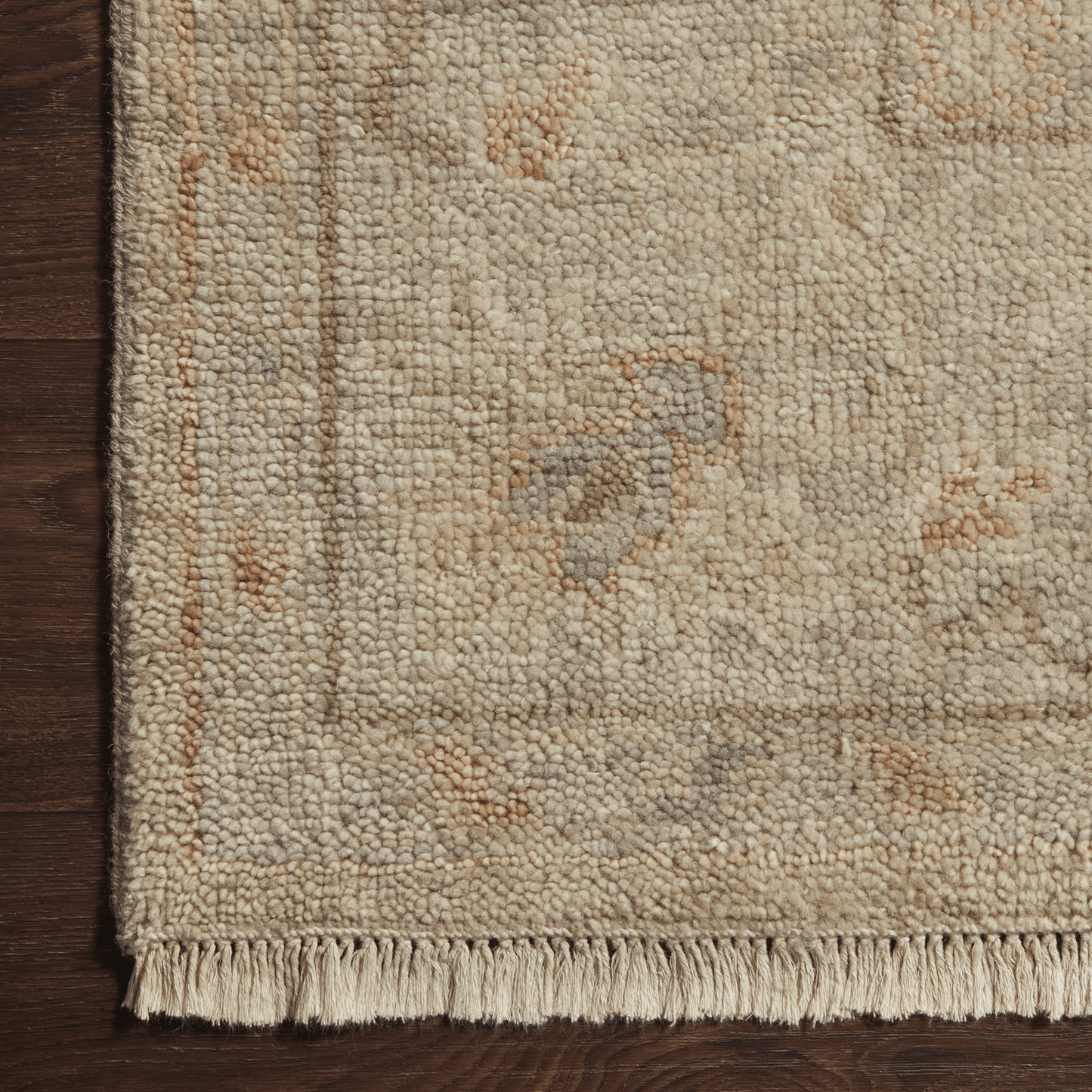 Helena Hand Knotted Rug in Beige/Multi