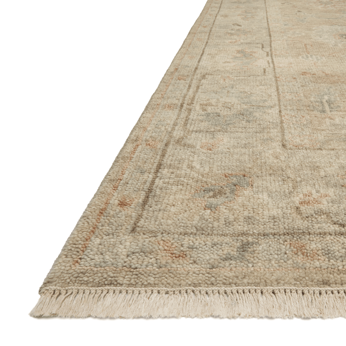 Helena Hand Knotted Rug in Beige/Multi