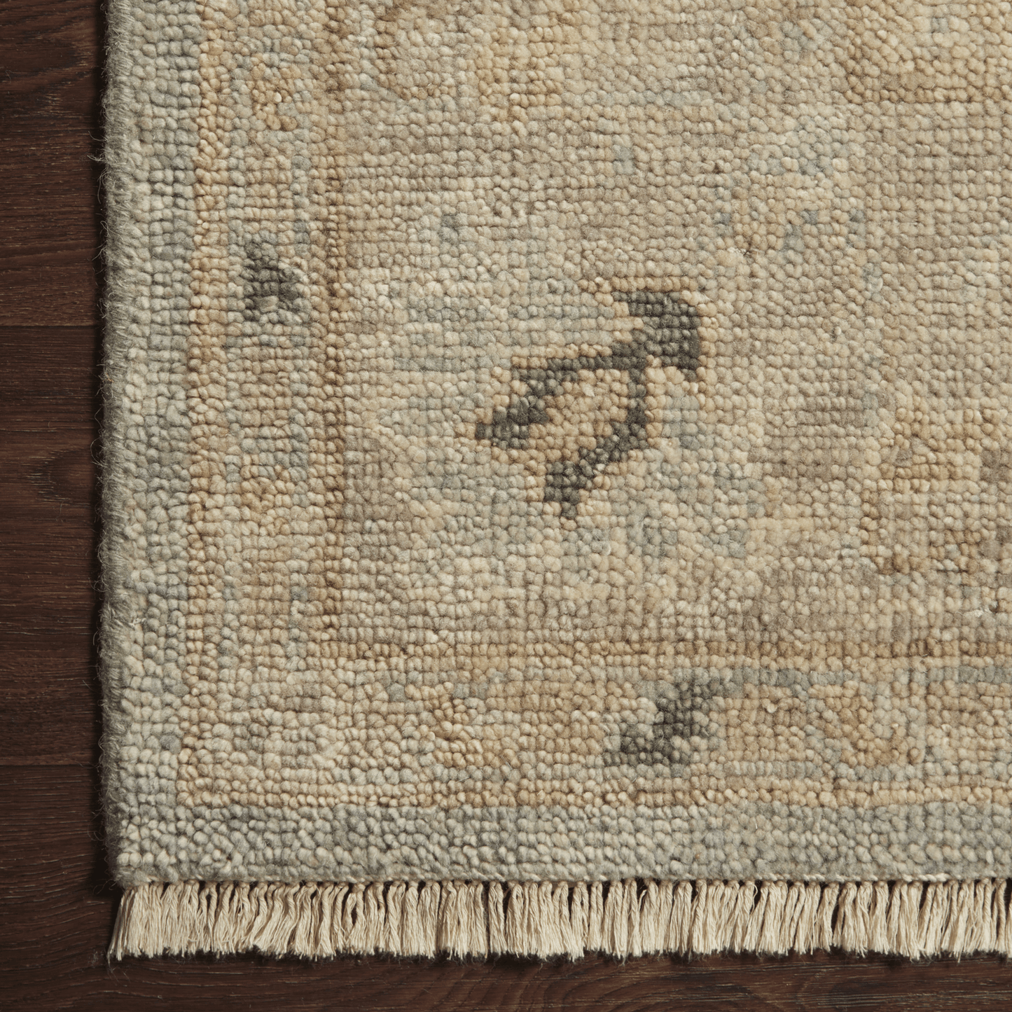 Helena Hand Knotted Rug in Sky/Ash