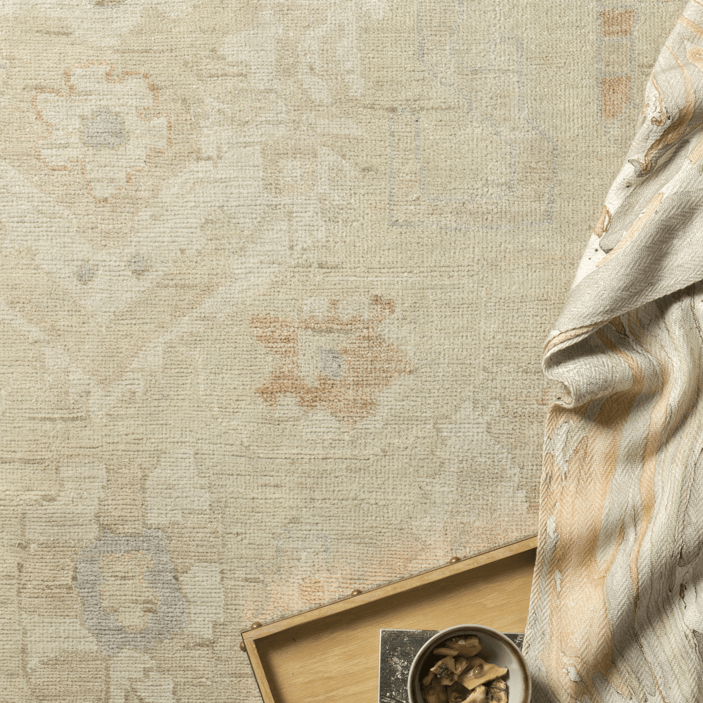 Vincent Hand Knotted Rug in Stone