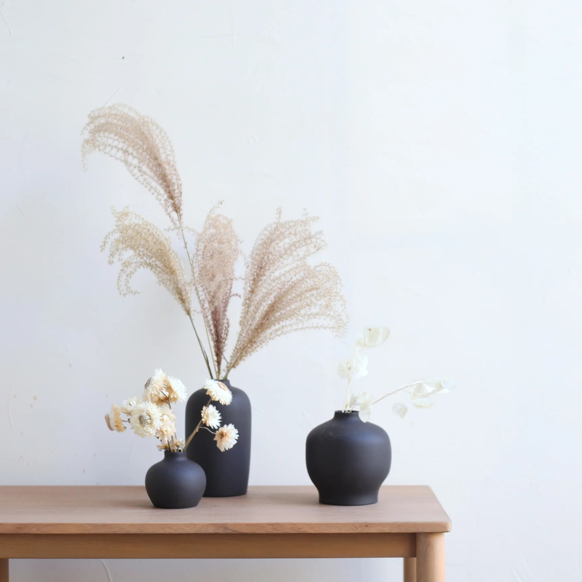 Ceramic Blossom Vase, Smoke