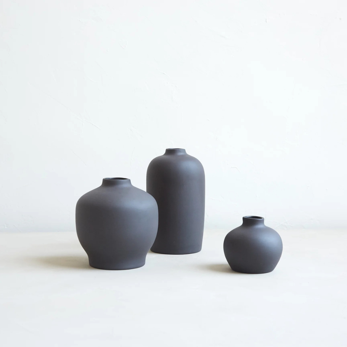 Ceramic Blossom Vase, Smoke