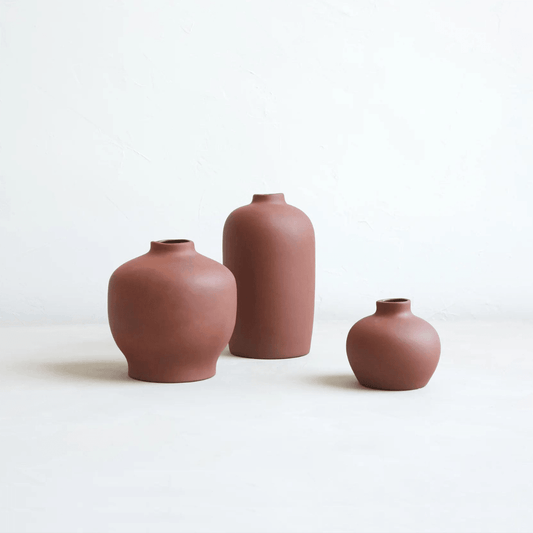 Ceramic Blossom Vase, Earth
