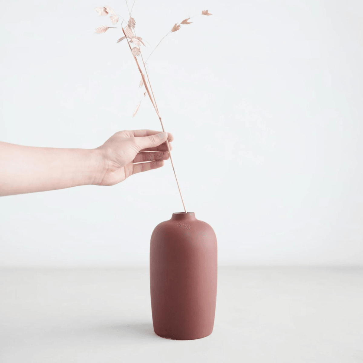 Ceramic Blossom Vase, Earth