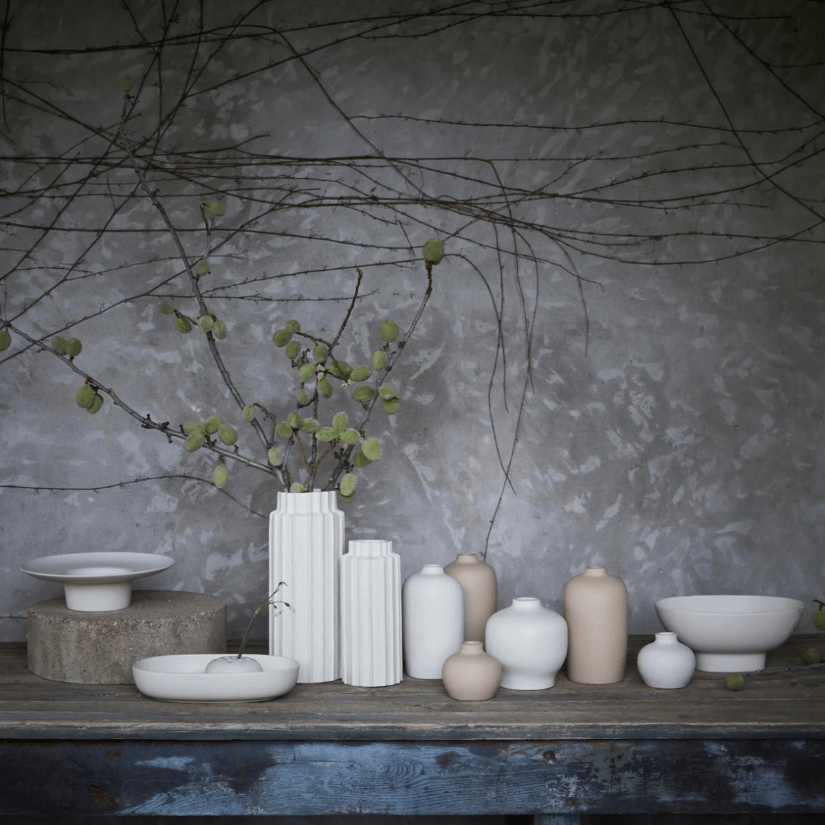 Ceramic Blossom Vase, Sand